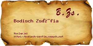 Bodisch Zsófia névjegykártya